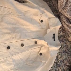 Women's white denim jacket. Worn once